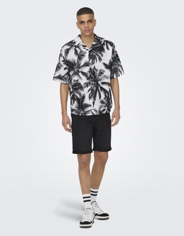BERMUDA VAQUERA NEGRA DE HOMBRE DE ONLY&SONS