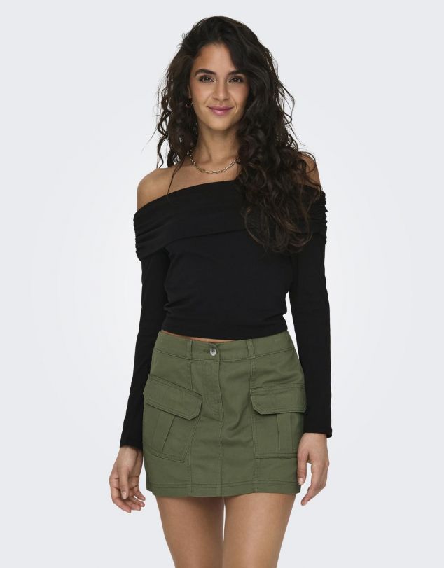 CAMISETA CON HOMBROS DESCUBIERTOS DE MUJER DE ONLY