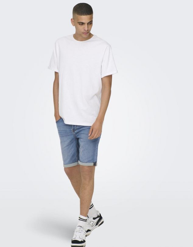BERMUDA VAQUERA AZUL CLARA DE HOMBRE DE ONLY&SONS