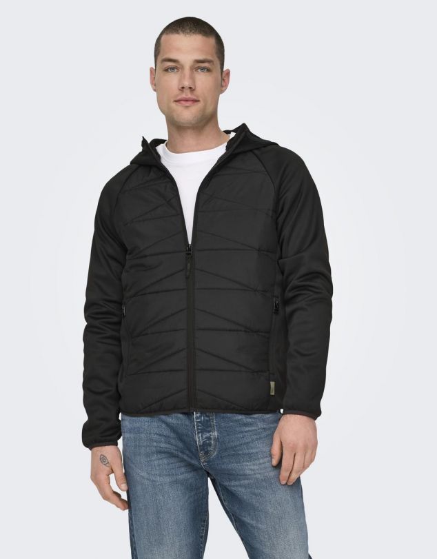 CAZADORA ACOLCHADA CON NEOPRENO DE HOMBRE DE ONLY&SONS
