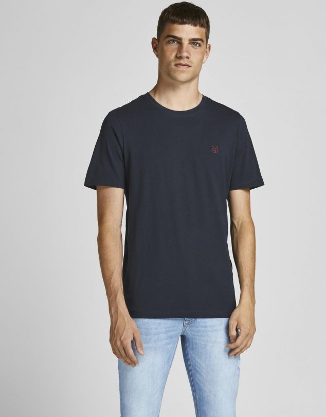 CAMISETA  DE MANGA CORTA CON PEQUEÑO DIBUJO EN PECHO DE HOMBRE DE JACK AND JONES