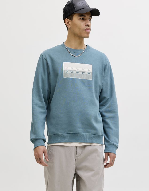 SUDADERA CON LETRAS Y COLOR EN CONTRASTE DE HOMBRE DE JACK AND JONES