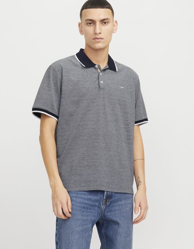 POLO DE HOMBRE DE ALGODON DE MANGA CORTA DE HOMBRE DE JACK AND JONES