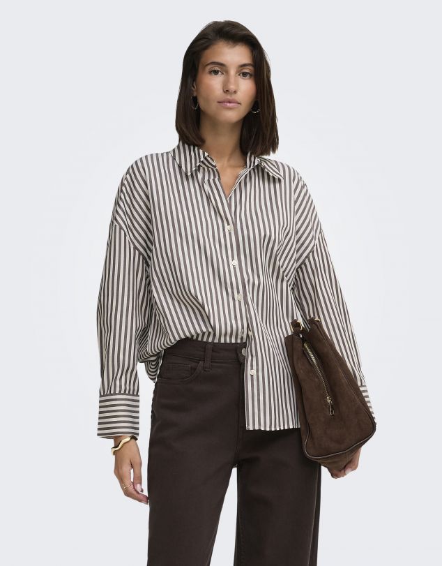 CAMISA DE RAYAS O LISA DE CORTE HOLGADO DE MUJER DE JACQUELINE DE YONG