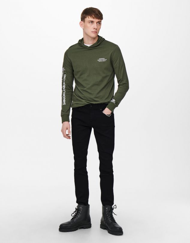 VAQUERO NEGRO DE CORTE SLIM DE HOMBRE DE ONLY&SONS