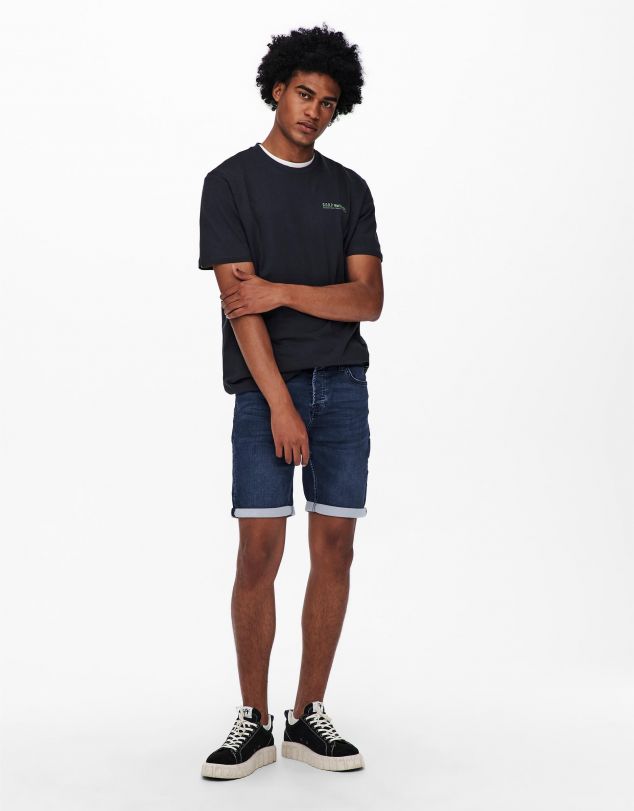 BERMUDA VAQUERA AZUL DE HOMBRE DE ONLY&SONS