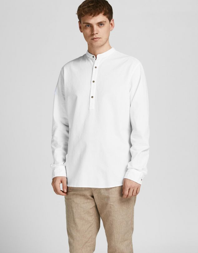 CAMISAS JPRBLASUMMER HALF PLACKET SHIRT L/S SN